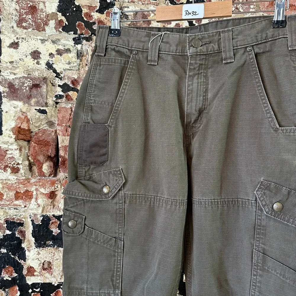 Carhartt B342 DFE Cargo Pants Ripstop Workwear Men's Size 31x32 Dark Coffee